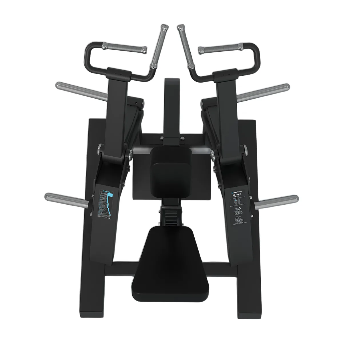 Pulse Fitness UK Club Line Plate-Loaded Seated Row (Black Upholstery), view 2