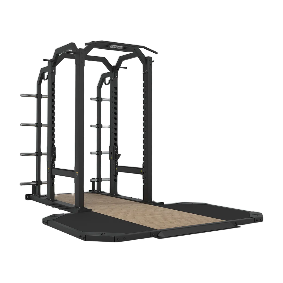 Pulse Fitness UK Premium Full Rack with Oak/Rubber Platform 2.4x1.5m