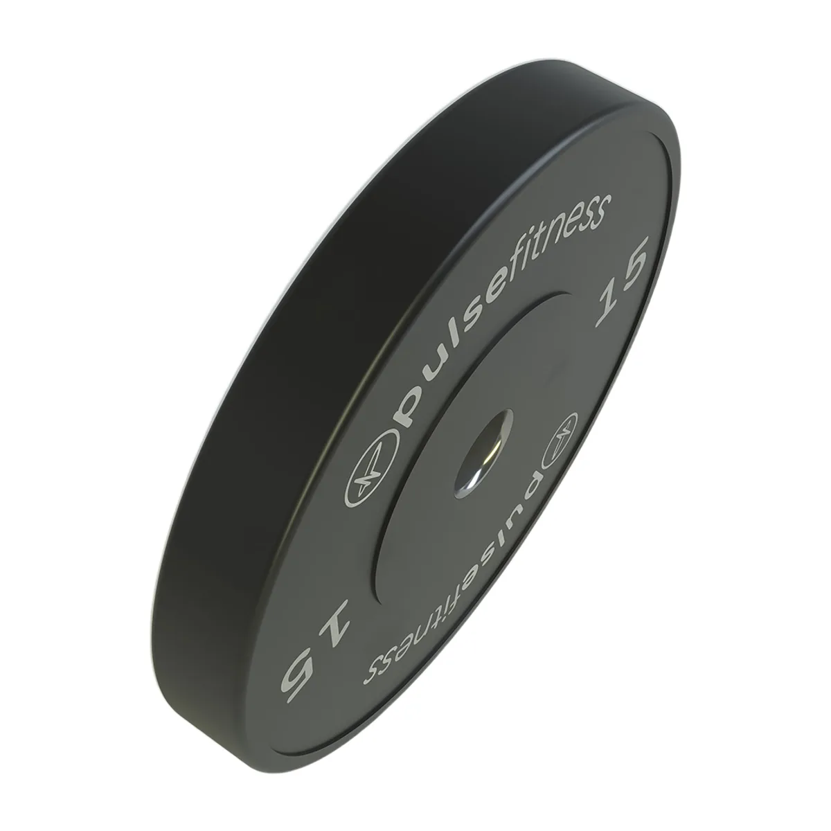 Pulse Fitness UK Classic Training Bumper Plate 15kg Black