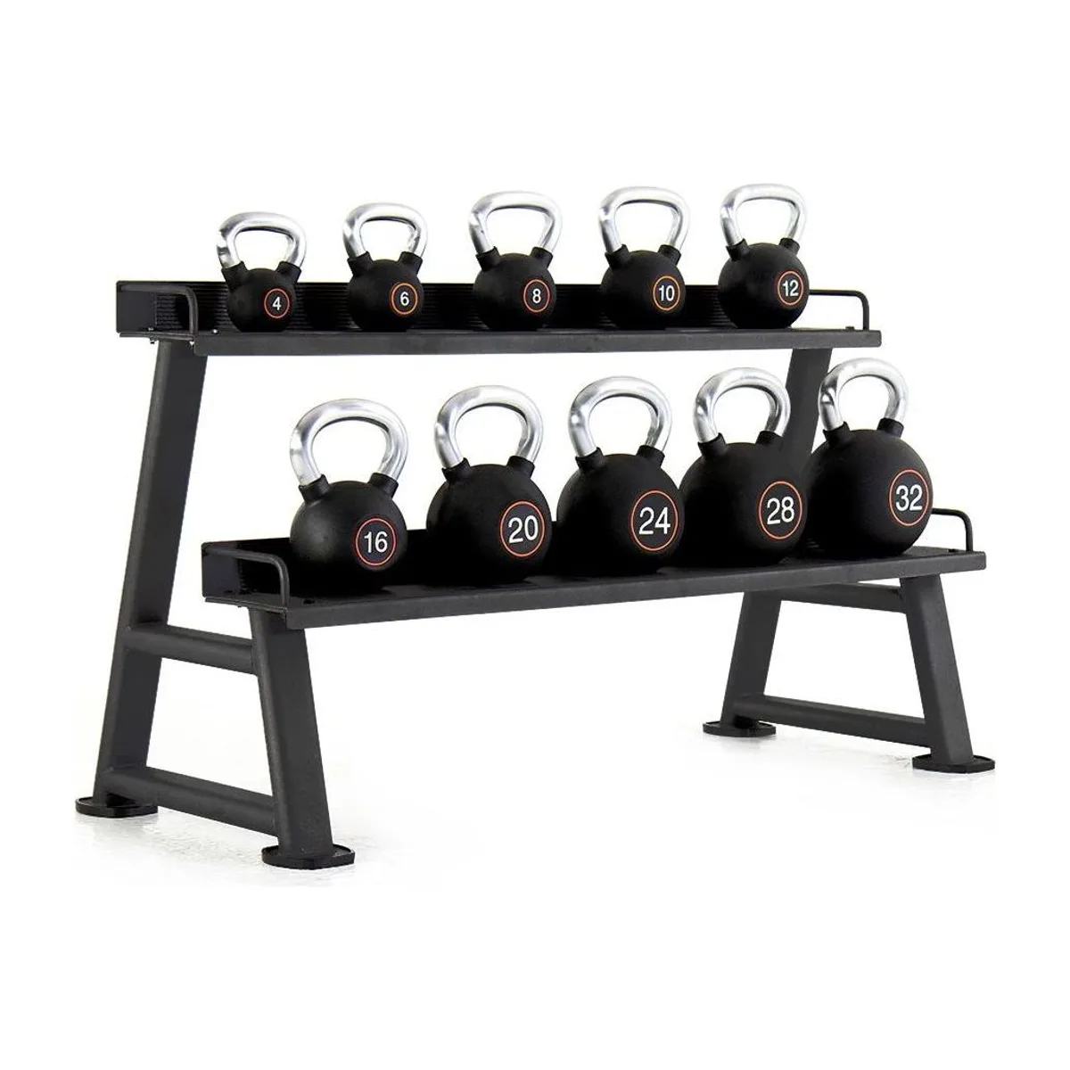 Pulse Fitness UK Club Line Rubber Kettlebell 4kg, view 2