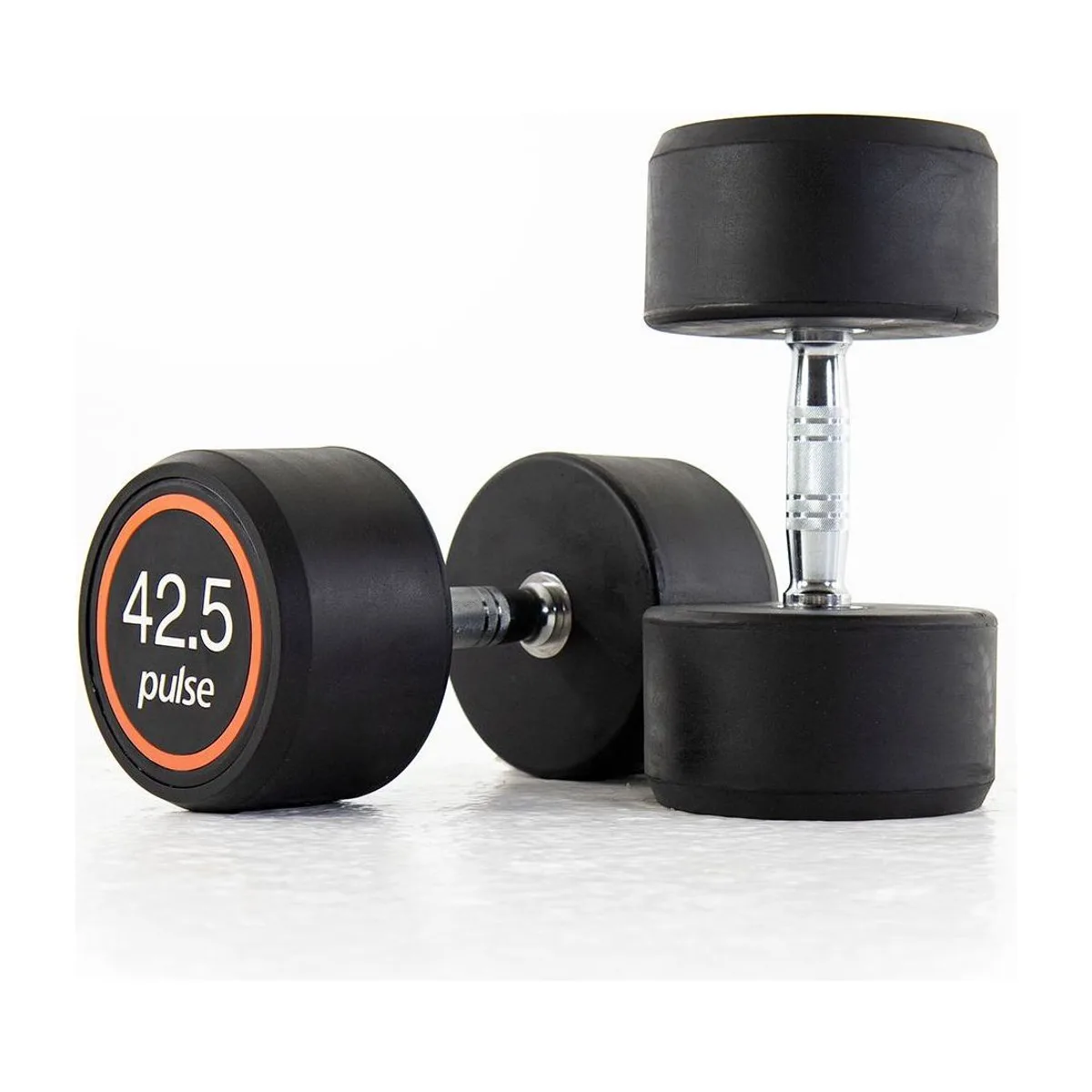 Pulse Fitness UK Club Line Rubber Dumbbells 42.5kg (Pair)