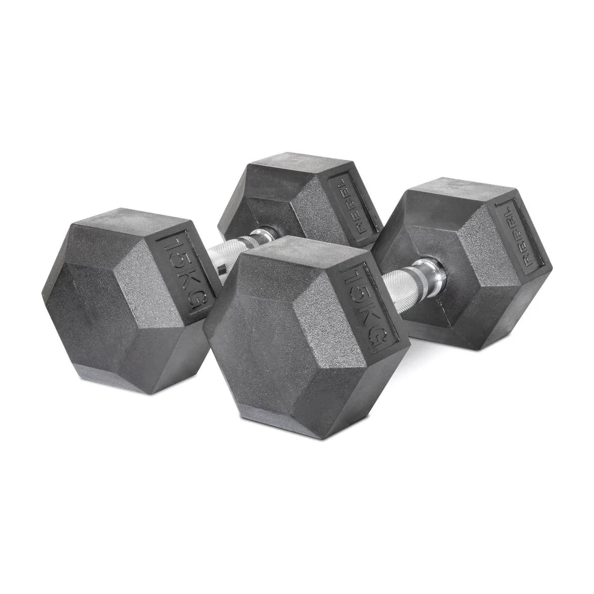 Rebel Rubber Hex Dumbbell 17.5kg, view 2
