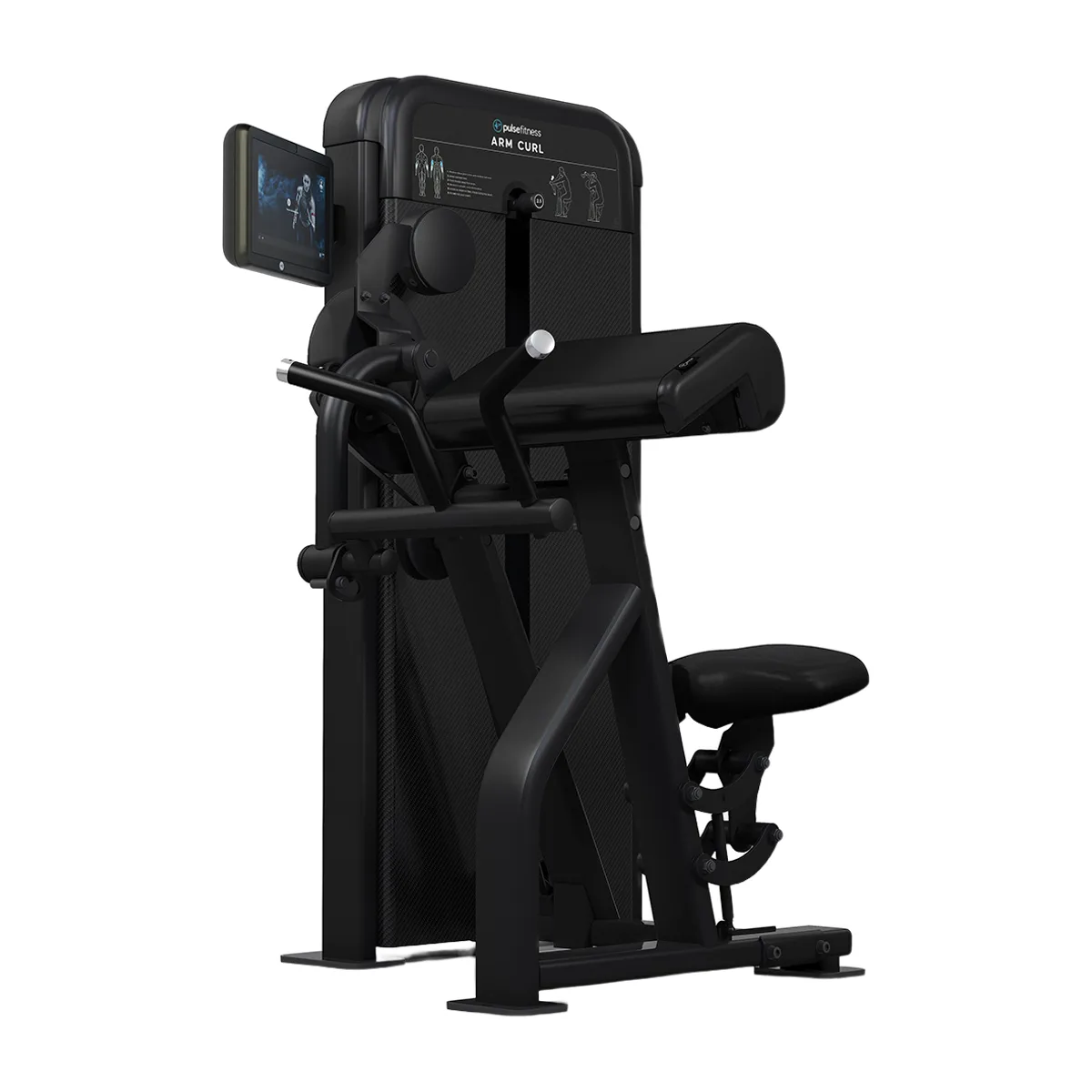 Pulse Fitness UK Premium Preacher Arm Curl (10.1" Touch) 80kg Stack