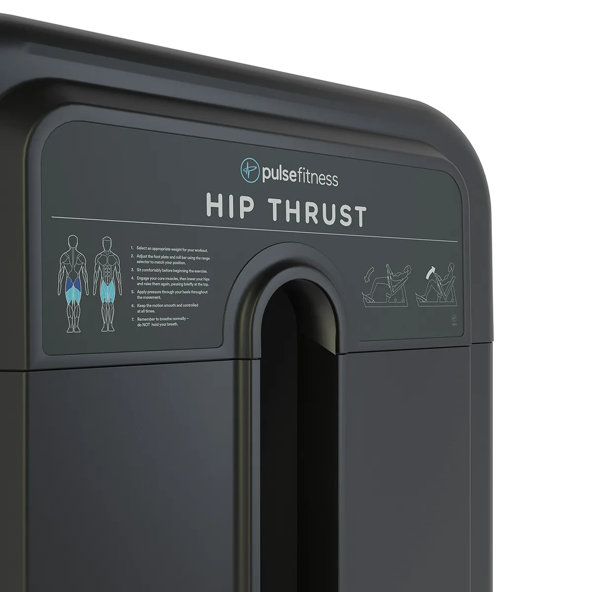 Pulse Fitness UK Hip Thrust 68kg Stack, view 4