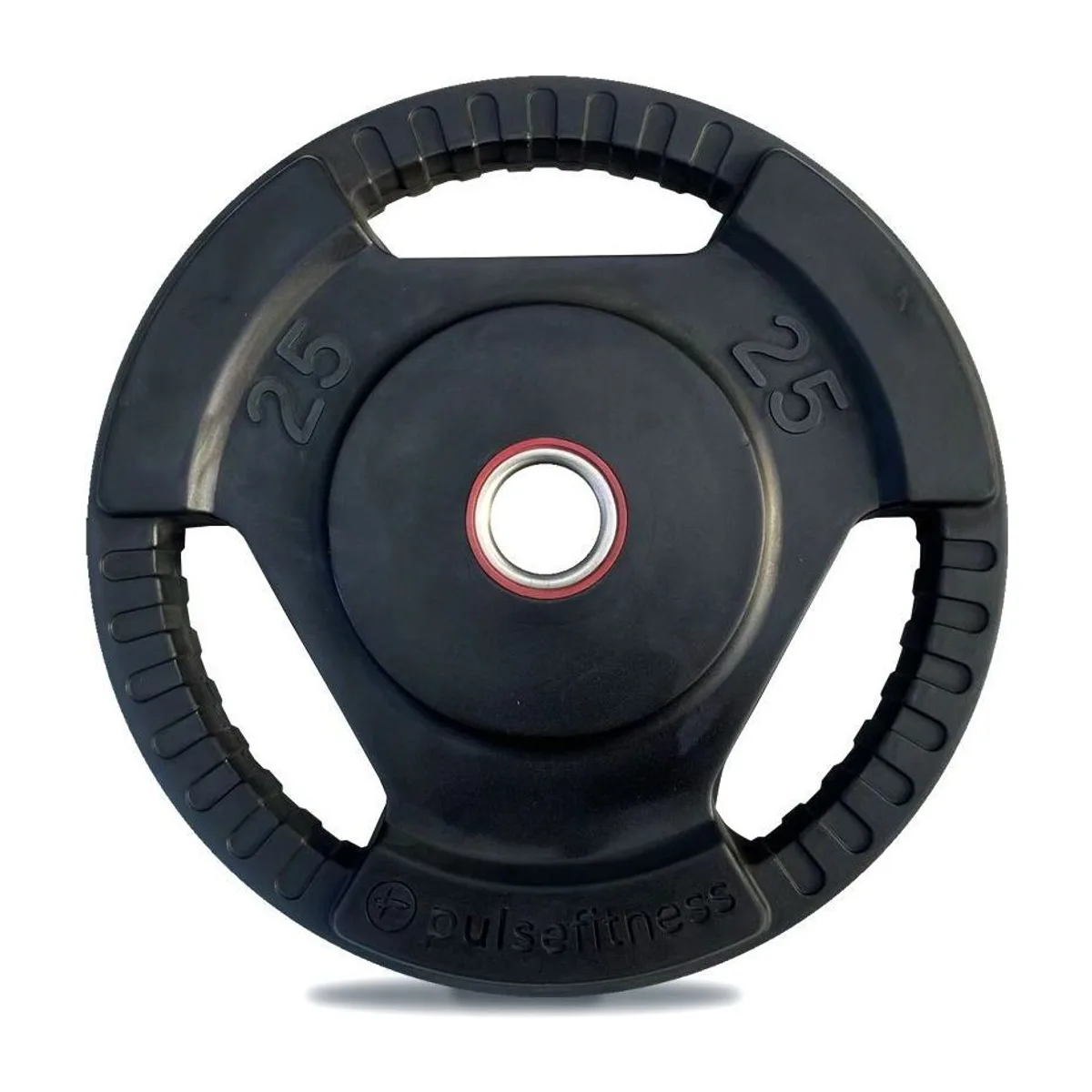 Pulse Fitness UK Tri-Grip Rubber Olympic Plate Set 1.25-25kg (Pairs), view 2