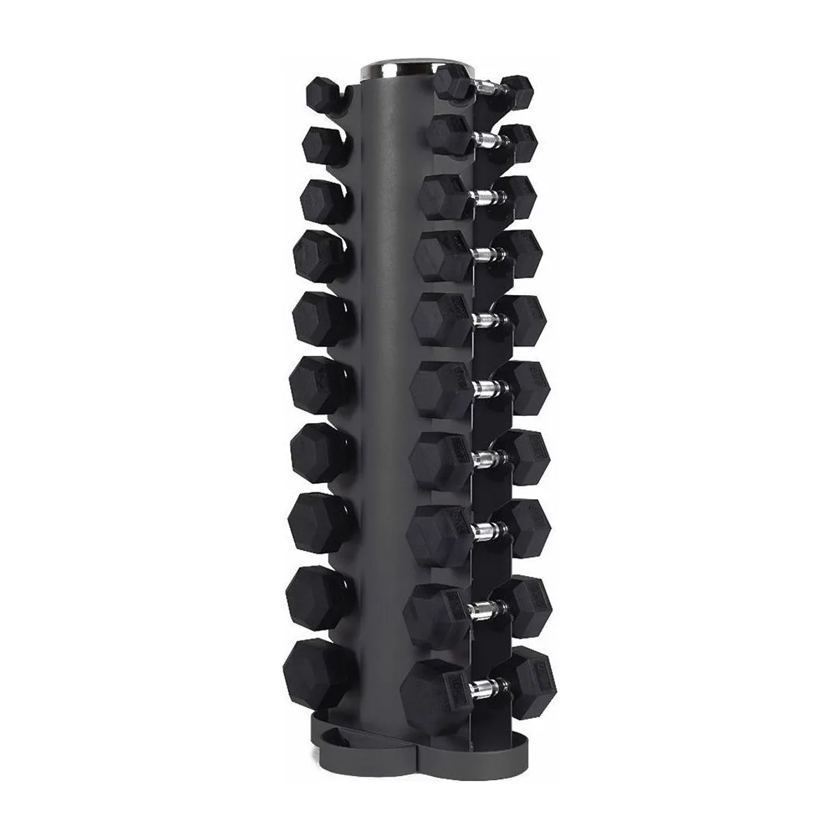 Pulse Fitness UK Club Line Rubber Hex Dumbbells 10kg (Pair), view 2