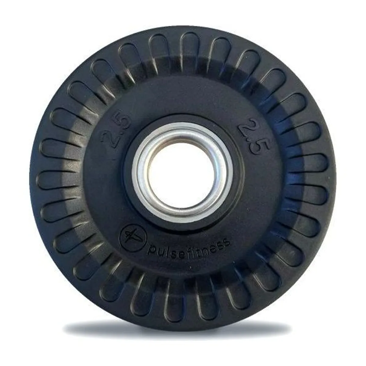 Pulse Fitness UK Tri-Grip Rubber Olympic Plate Set 1.25-25kg (Pairs), view 4