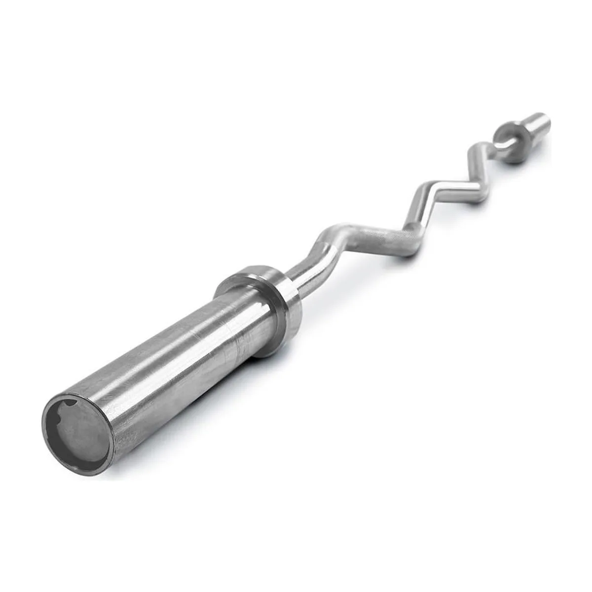 Pulse Fitness UK Club Line Olympic EZ Curl Bar with Clamp Collars, view 2