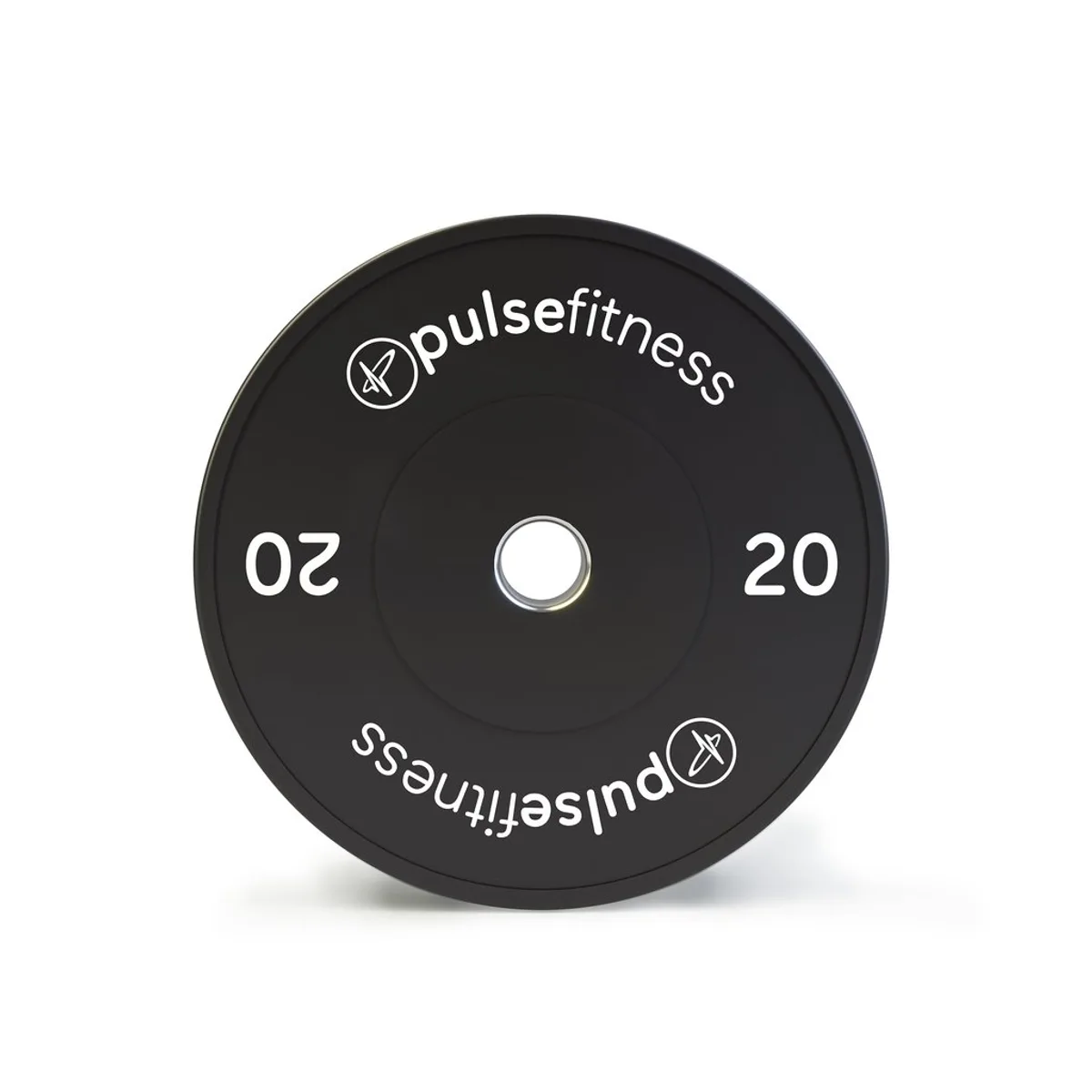 Pulse Fitness UK Classic Training Bumper Plate 20kg Black, view 2