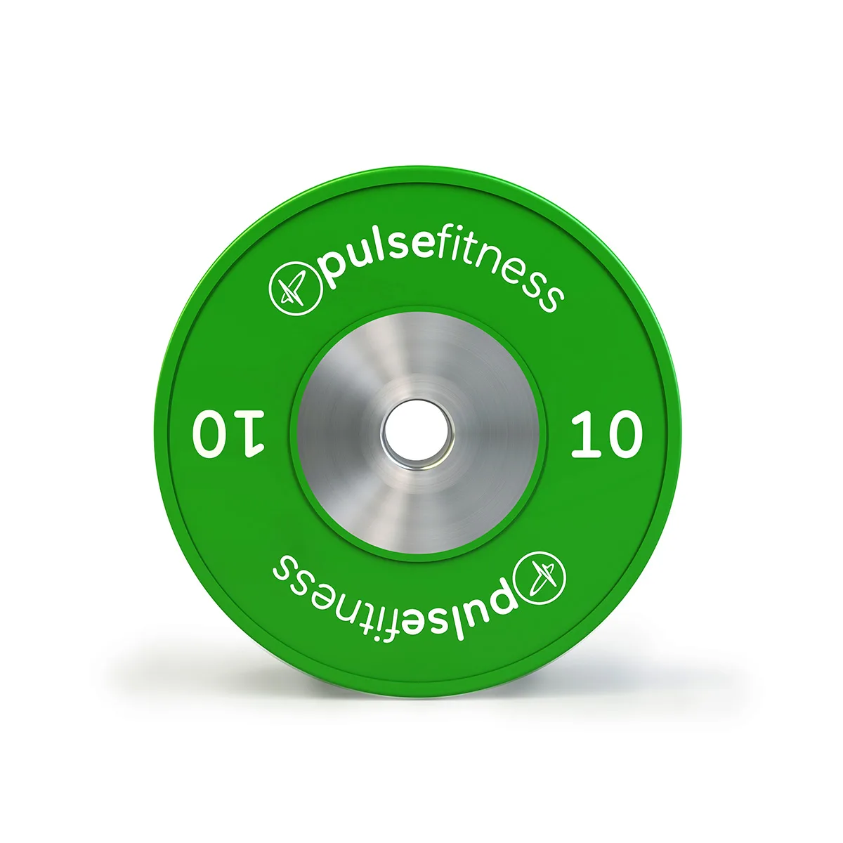 Pulse Fitness UK Club Line Competition Elite Bumper Plate 10kg Green