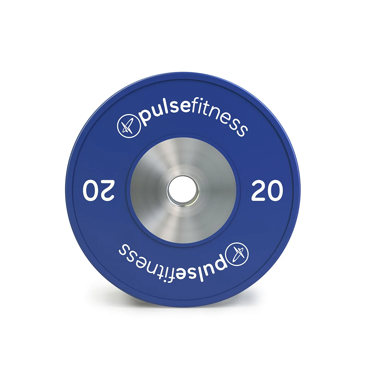 Pulse Fitness UK Club Line Competition Elite Bumper Plate 20kg Blue