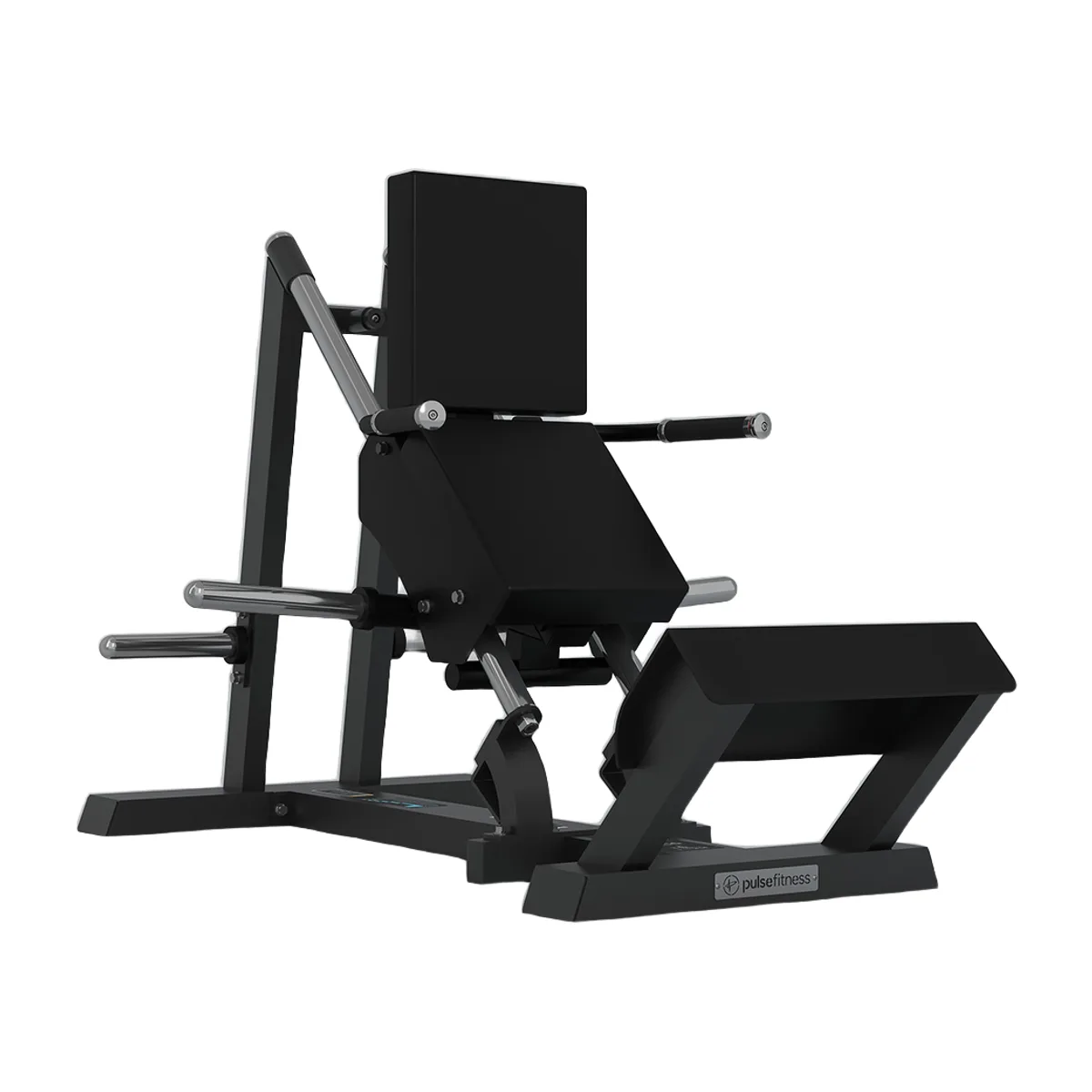 Pulse Fitness UK Club Line Plate-Loaded Calf Machine (Black Upholstery)