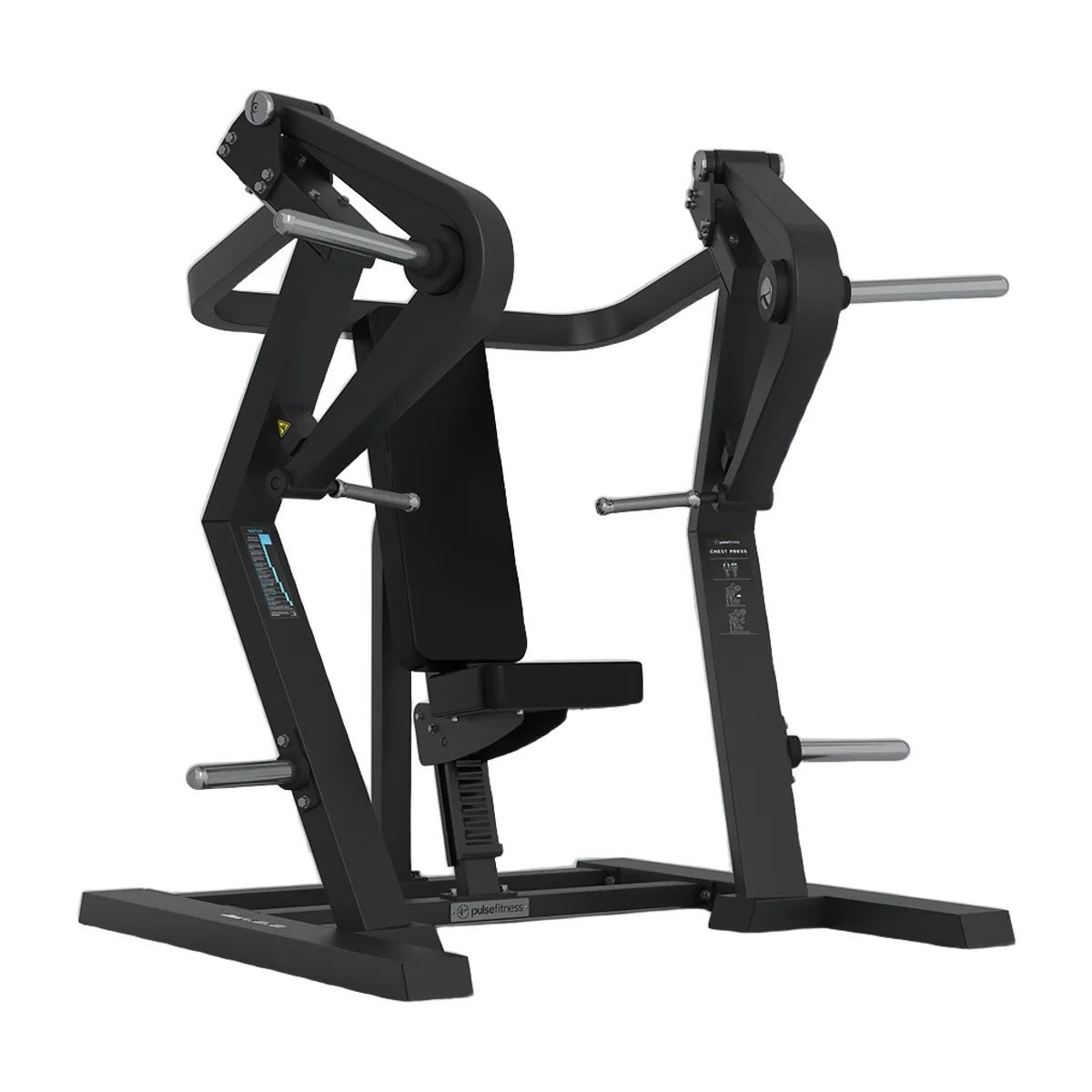Pulse Fitness UK Club Line Plate-Loaded Chest Press (Black Upholstery)