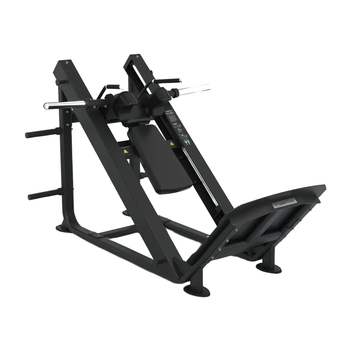 Pulse Fitness UK Club Line Plate-Loaded Hack Squat (Black Upholstery)
