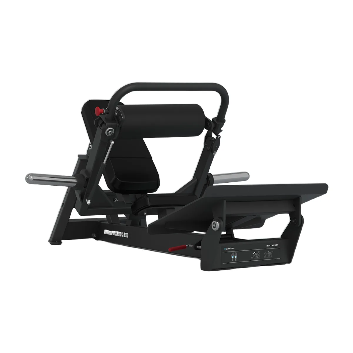 Pulse Fitness UK Club Line Plate-Loaded Hip Thrust (Black Upholstery)