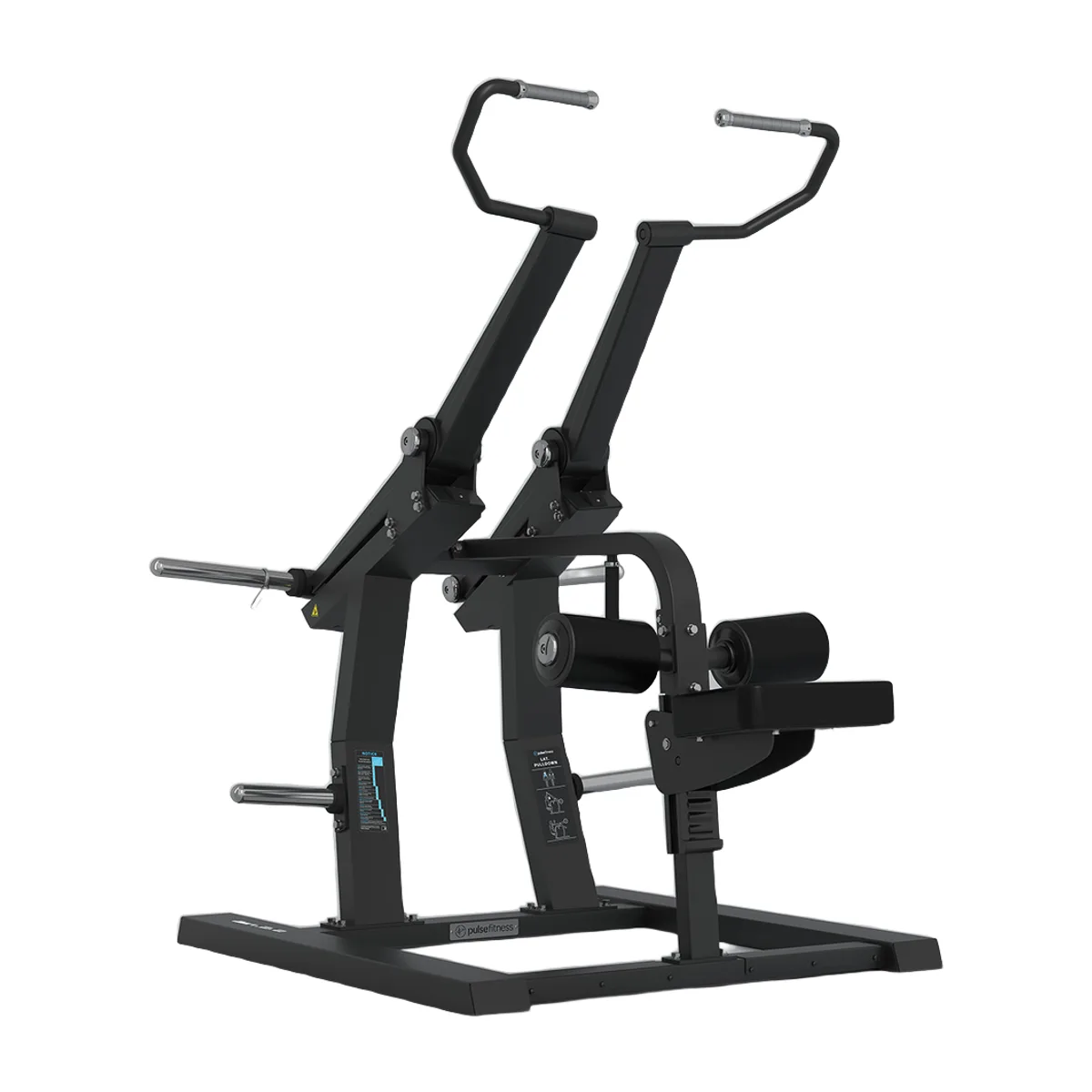 Pulse Fitness UK Club Line Plate-Loaded Lat Pulldown (Carbon Upholstery)