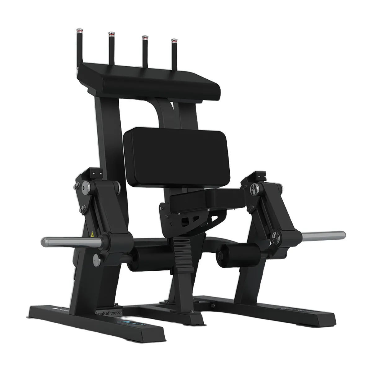 Pulse Fitness UK Club Line Plate-Loaded Standing Leg Curl (Black Upholstery)