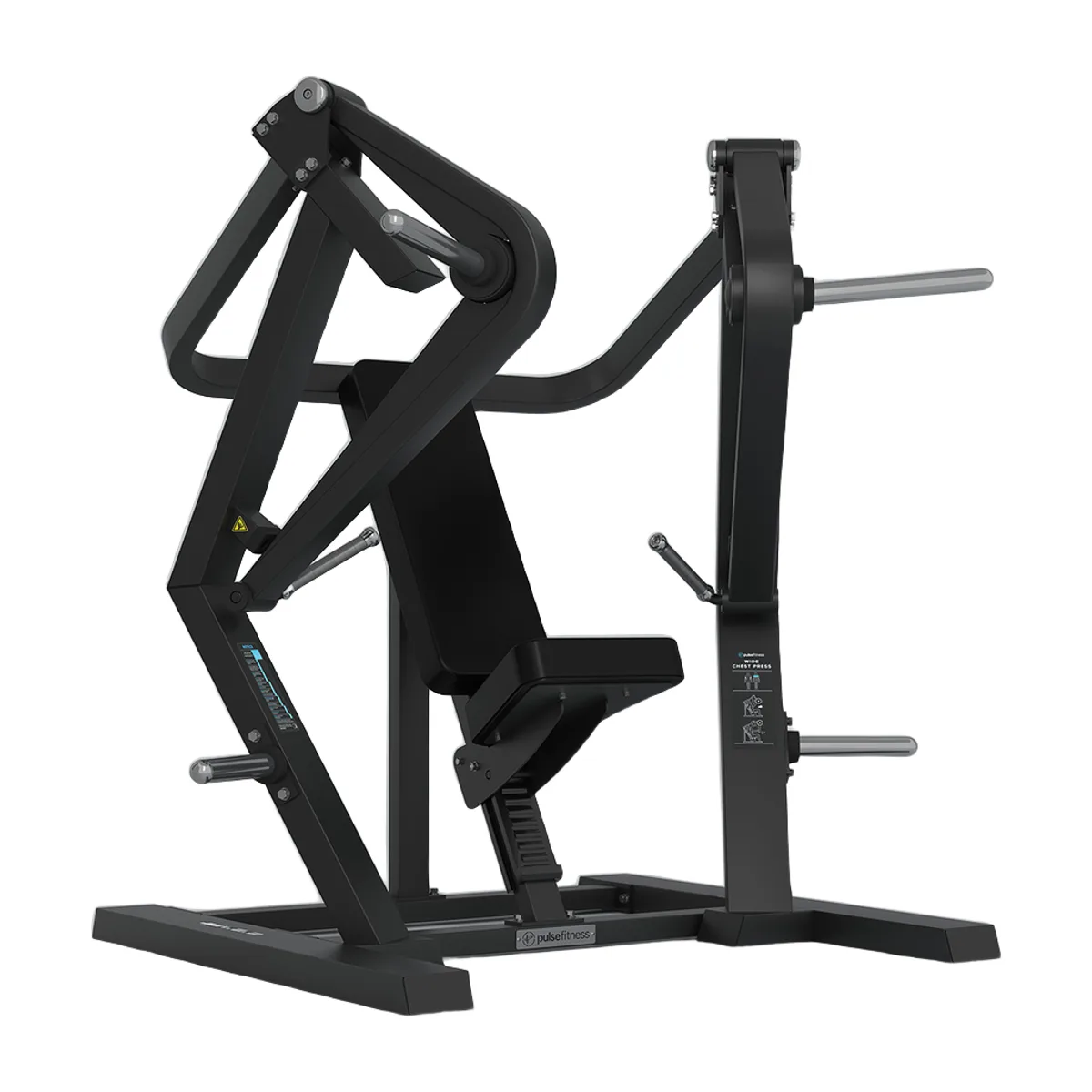 Pulse Fitness UK Club Line Plate-Loaded Wide Chest Press (Black Upholstery)