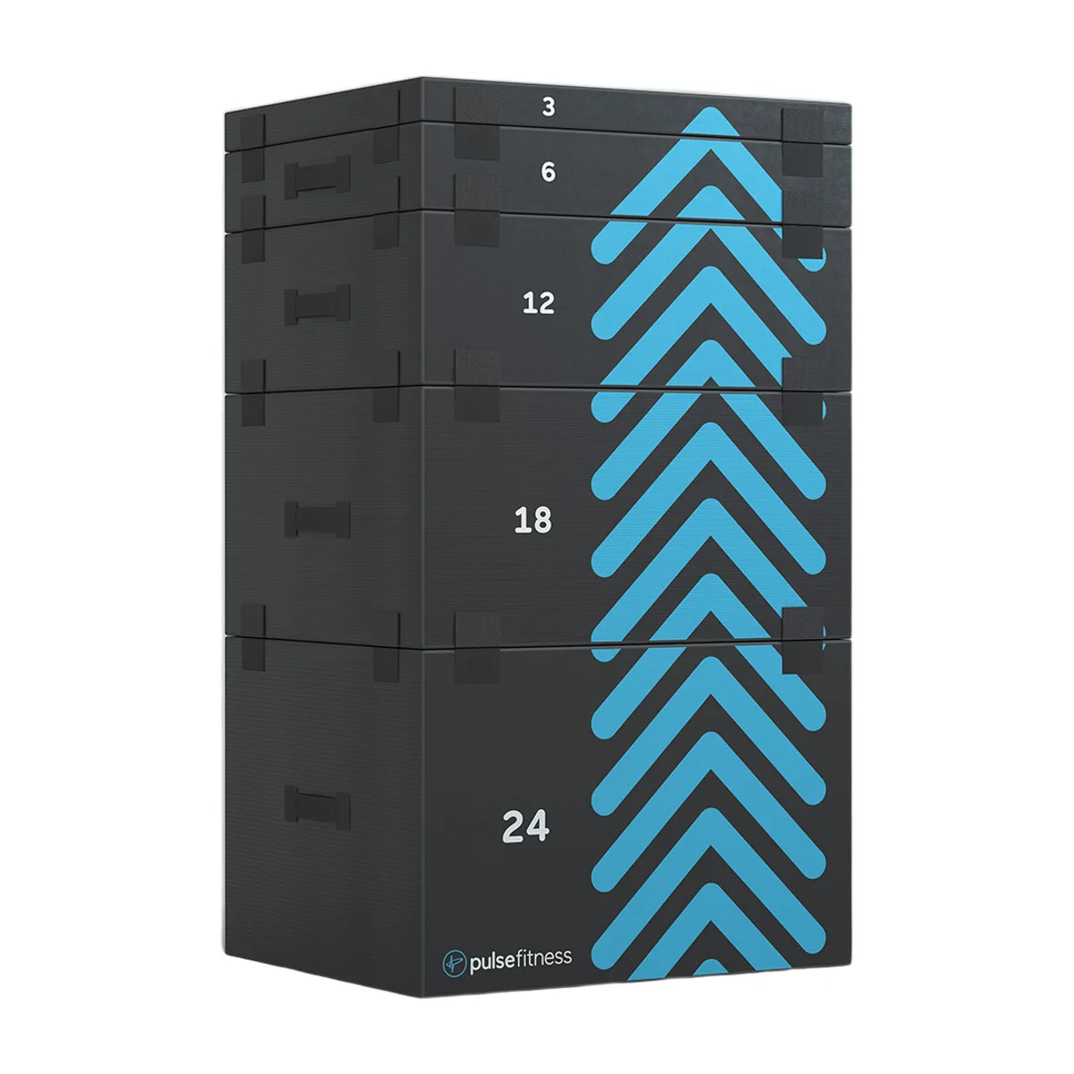 Pulse Fitness UK Club Line Plyo Box Set (3"-24" Stackable)