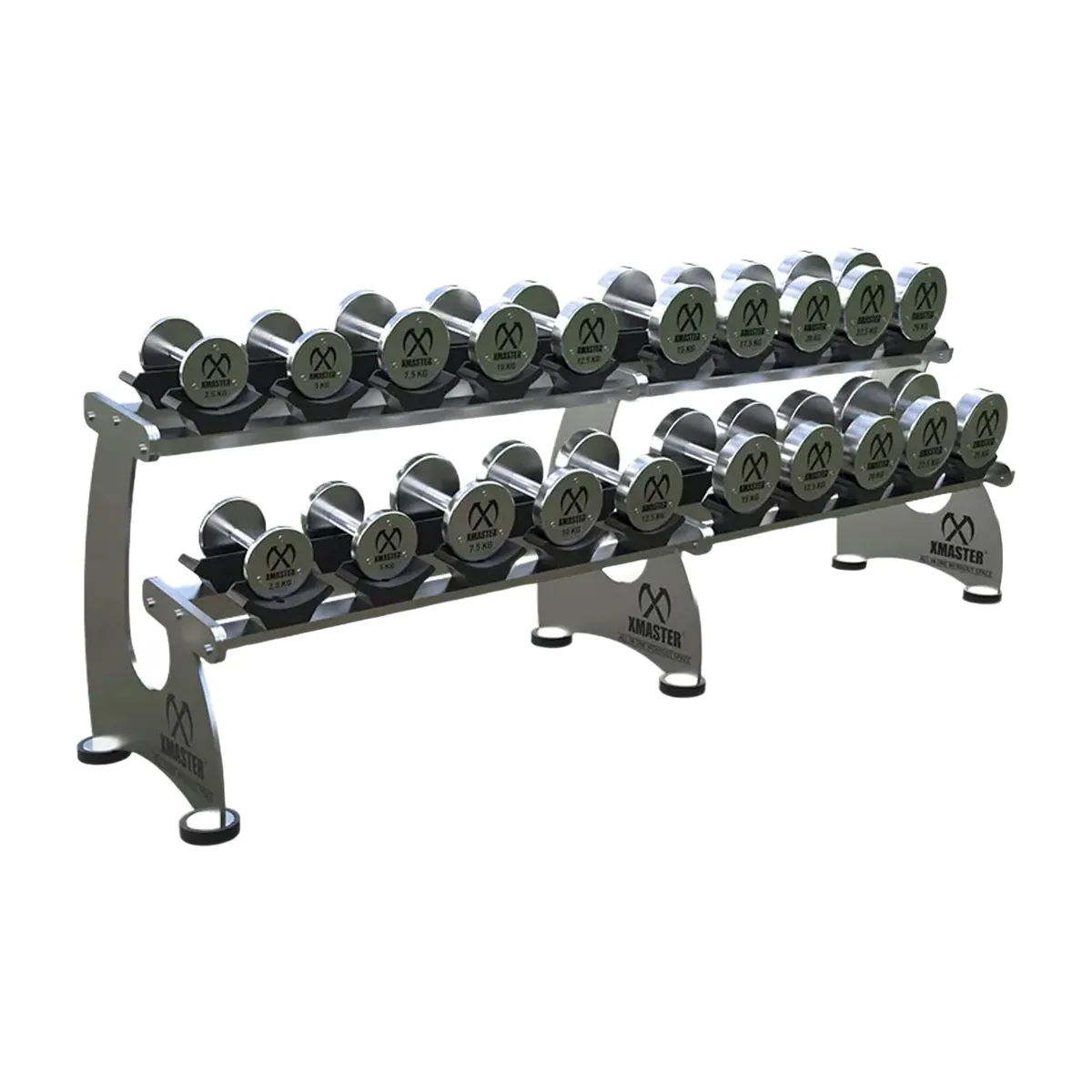 Xmaster Chrome Dumbbell Rack, 10 Pairs