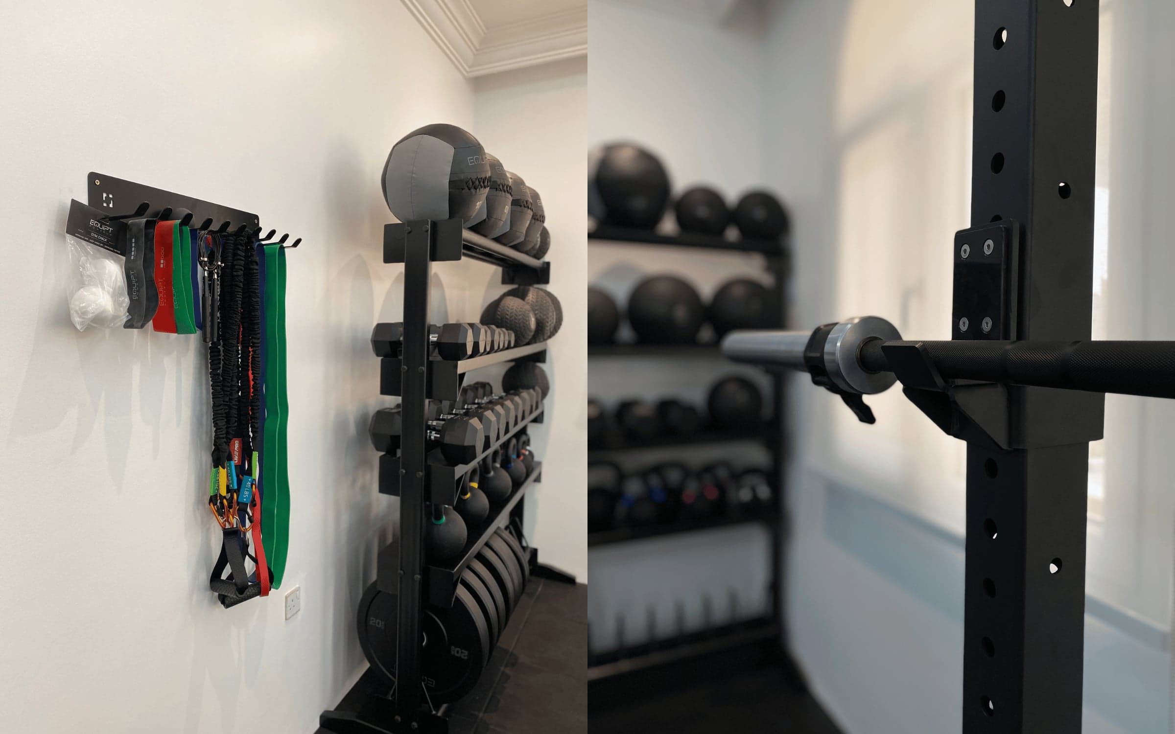 Private home gyms. Representative Equipt fit-out.