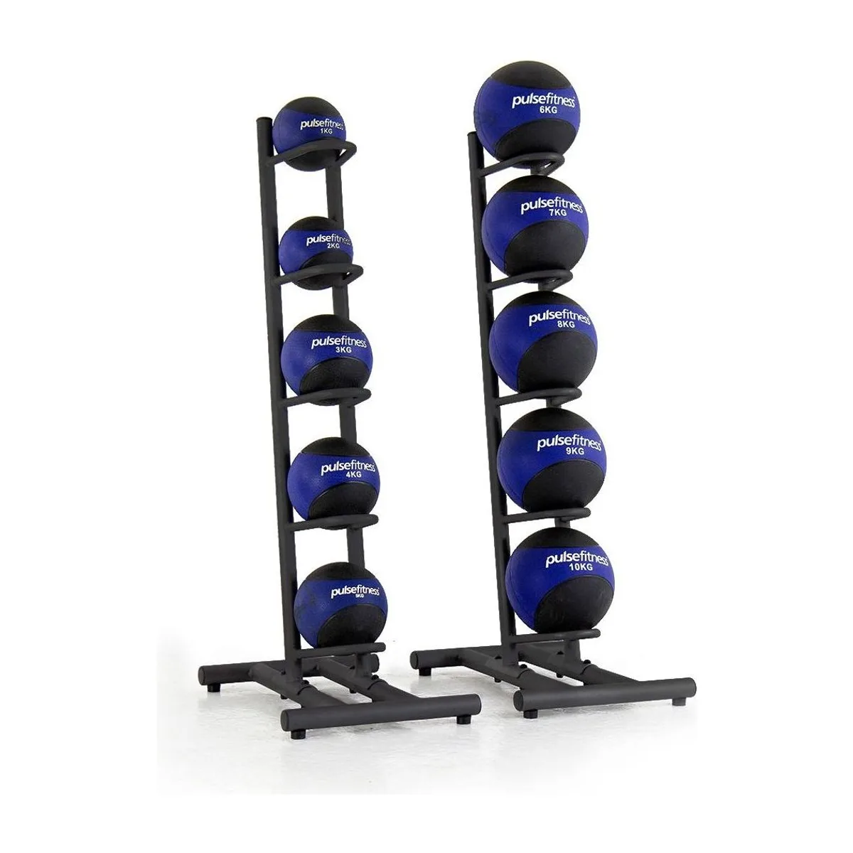 Pulse Fitness UK Club Line Medicine Ball Set on Racks (1-10kg)